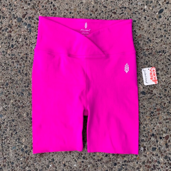 Free People magenta biker shorts - Picture 1 of 4